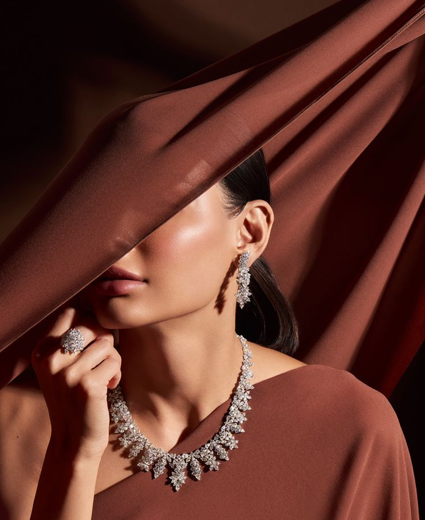 Model wearing everyday sparkle jewelry
